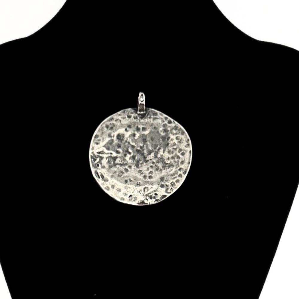 SILPADA - Retired ~ Silpada Sterling Silver Oxidized Wavy Hammered Disk Pendant